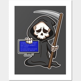 Blue screen of death Posters and Art